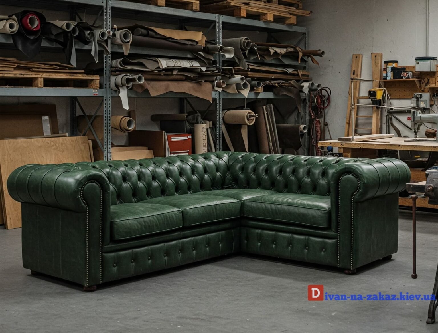 диван Честер з каретною стяжкою на замовлення