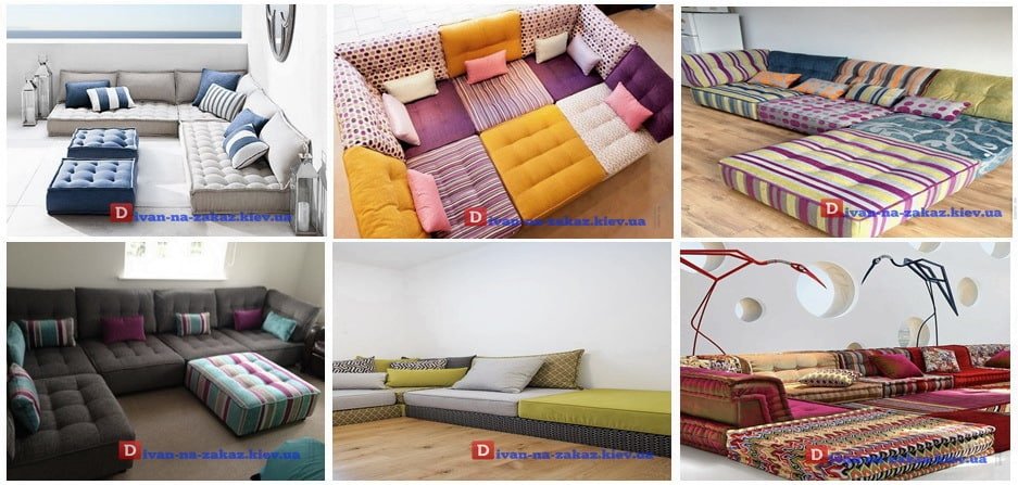 бескаркасная мягкая модульная мебель под заказ Киев