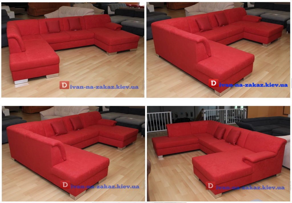красный диван на заказ