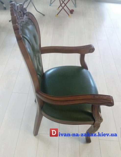 деревянный кожаный стул на заказ