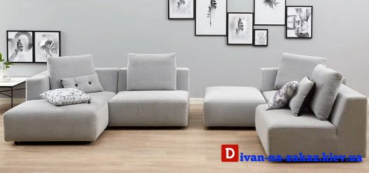 дизайнерский белый модульный диван на заказ